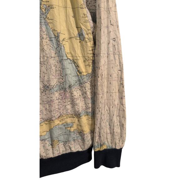 Vintage Chart-Wear by Pro-Motion Technology Windbreaker Gulf of Mexico Map Print - Picture 4 of 9